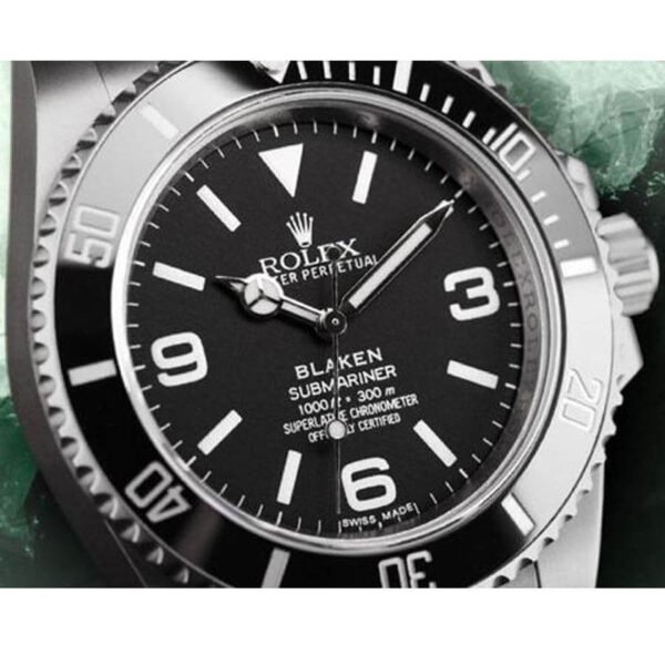 Rolex Submariner 6190 Blaken Black Dial Replica - Image 2