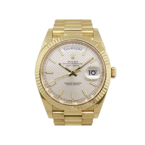 Rolex Diogonal Silver Replica - Image 3
